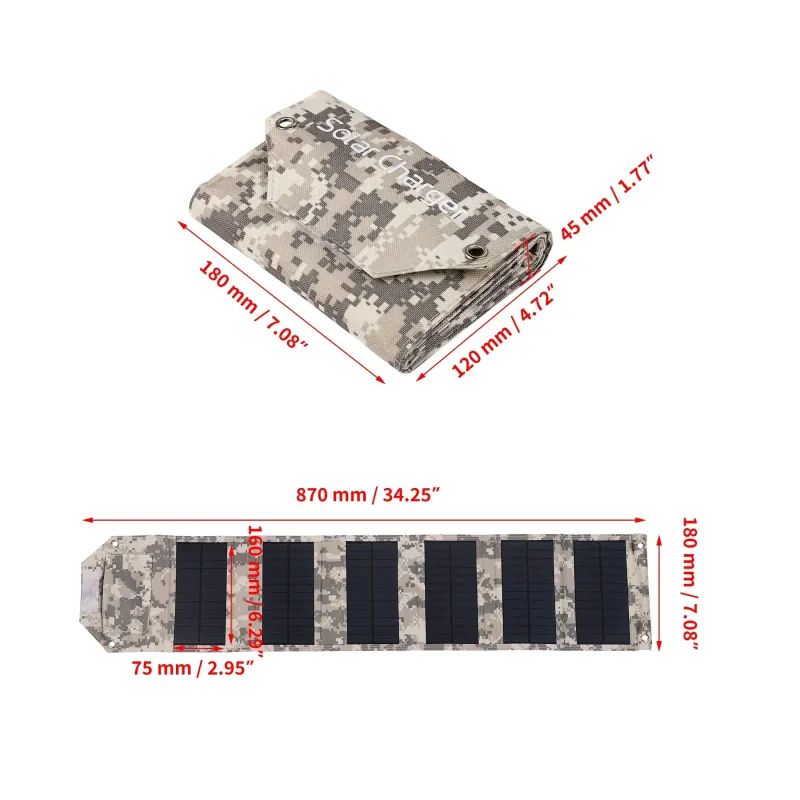 Foldable Solar Panel Charger 100W 6