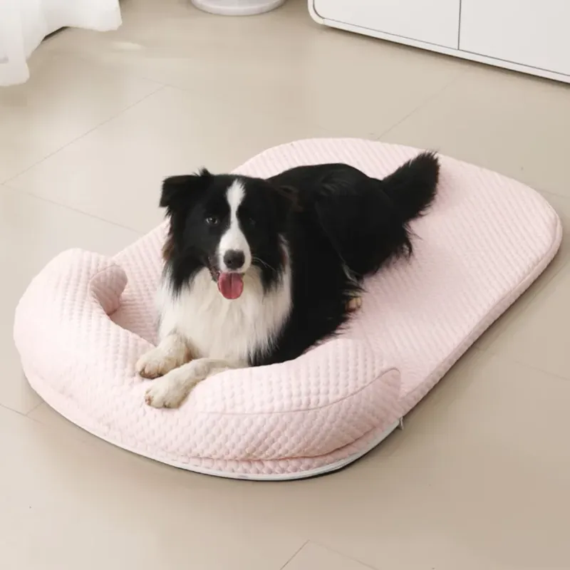 Cooling Ice Silk Dog Bed with Pillow 4