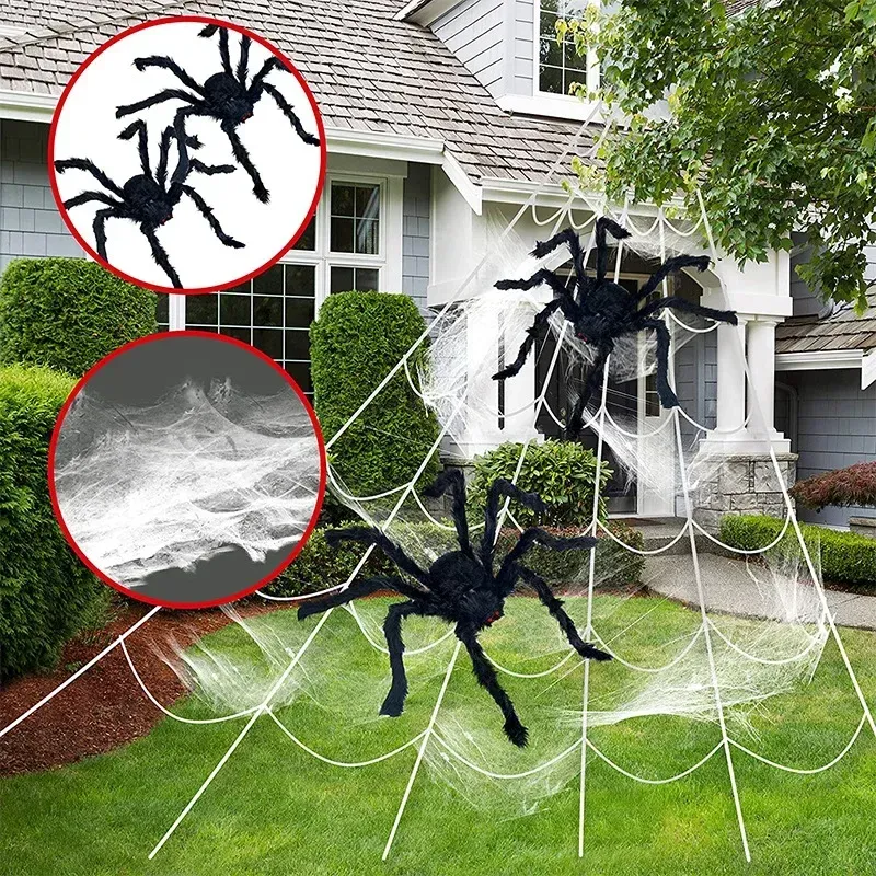 Giant Halloween Spider with Web 2