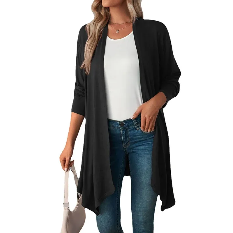 Women's Thin Long Cardigan Coat 5