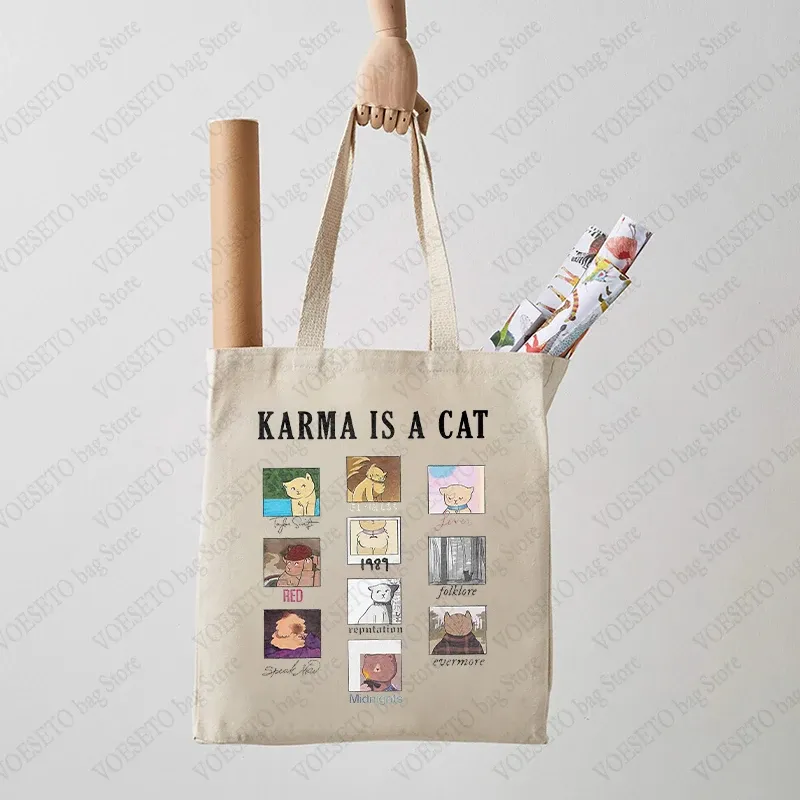 Karma Is A Cat Tote Bag 3