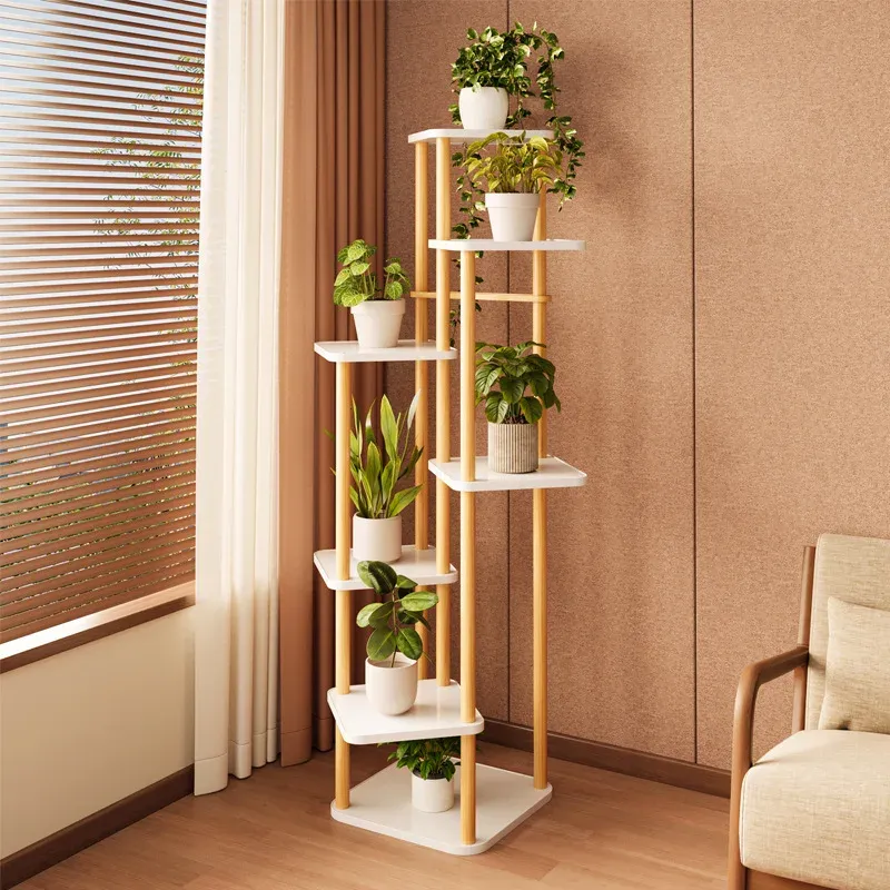 Solid Wood Plant Display Shelf 2