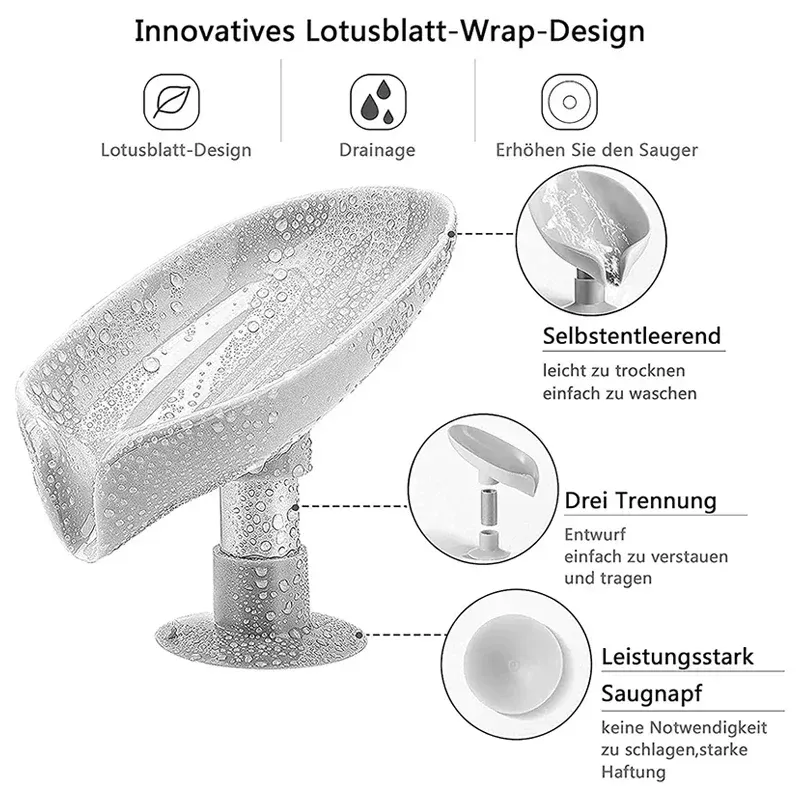 Leaf Shape Suction Cup Soap Holder 5