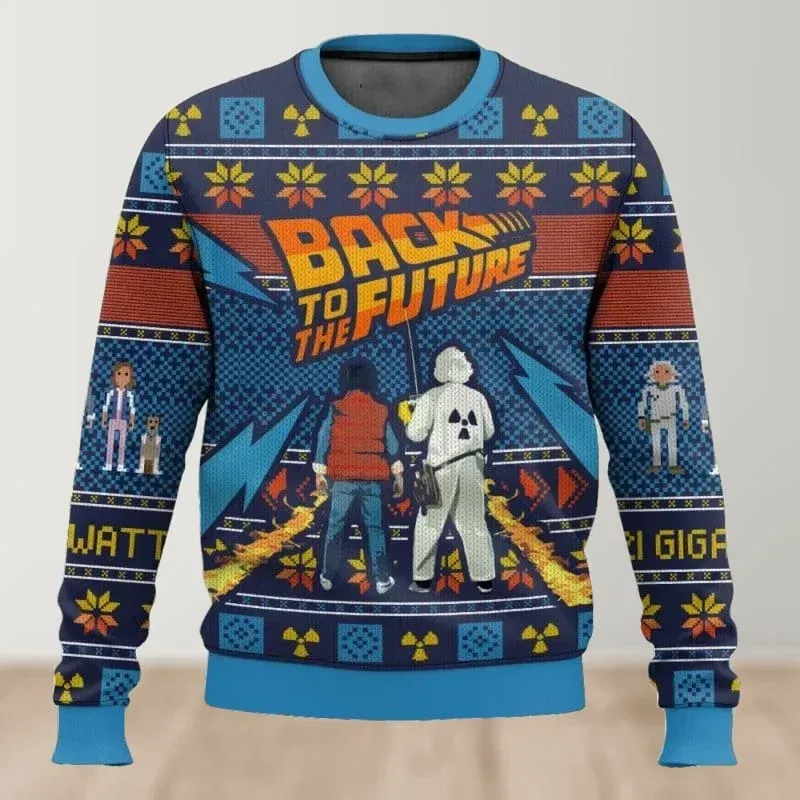 Back to the Future Christmas Sweater Pullover 1