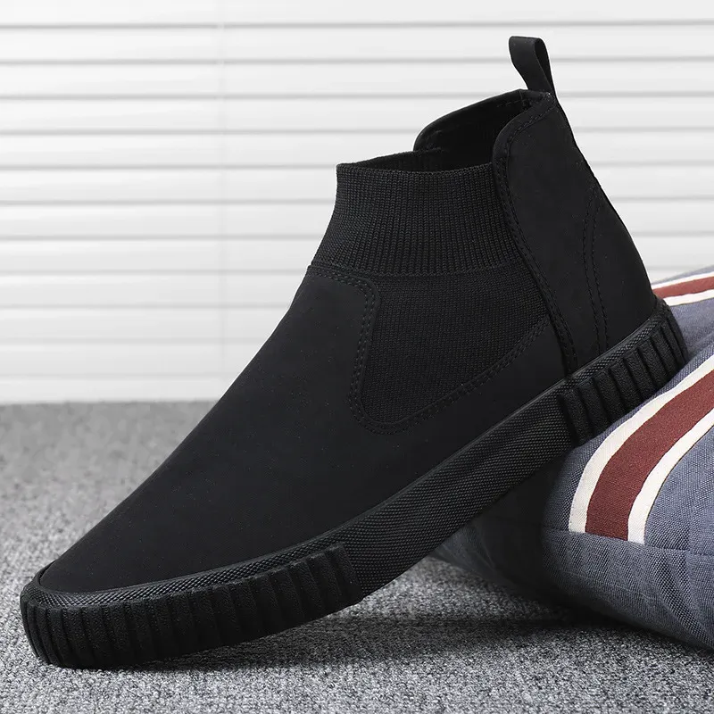 High Top Canvas Slip-On Sneakers for Men 5