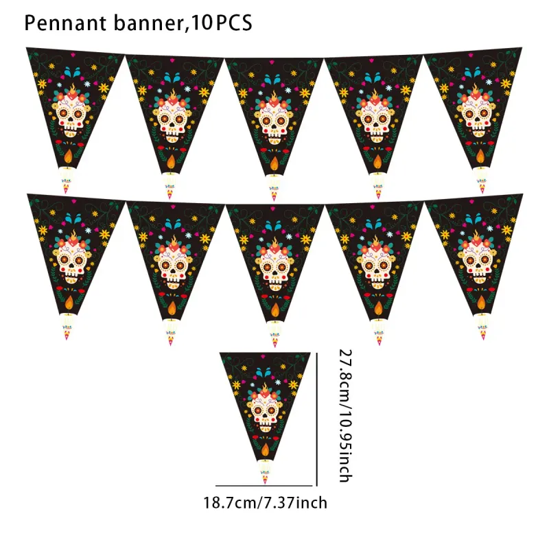 Vintage Skull Halloween Banner 4