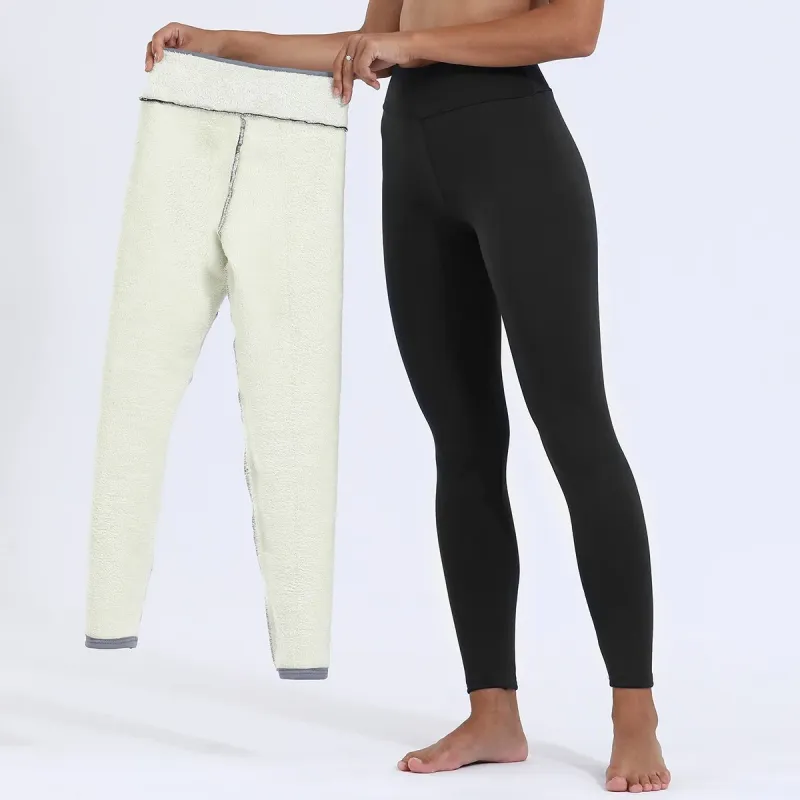 Seamless High Waist Lamb Fleece Leggings 5
