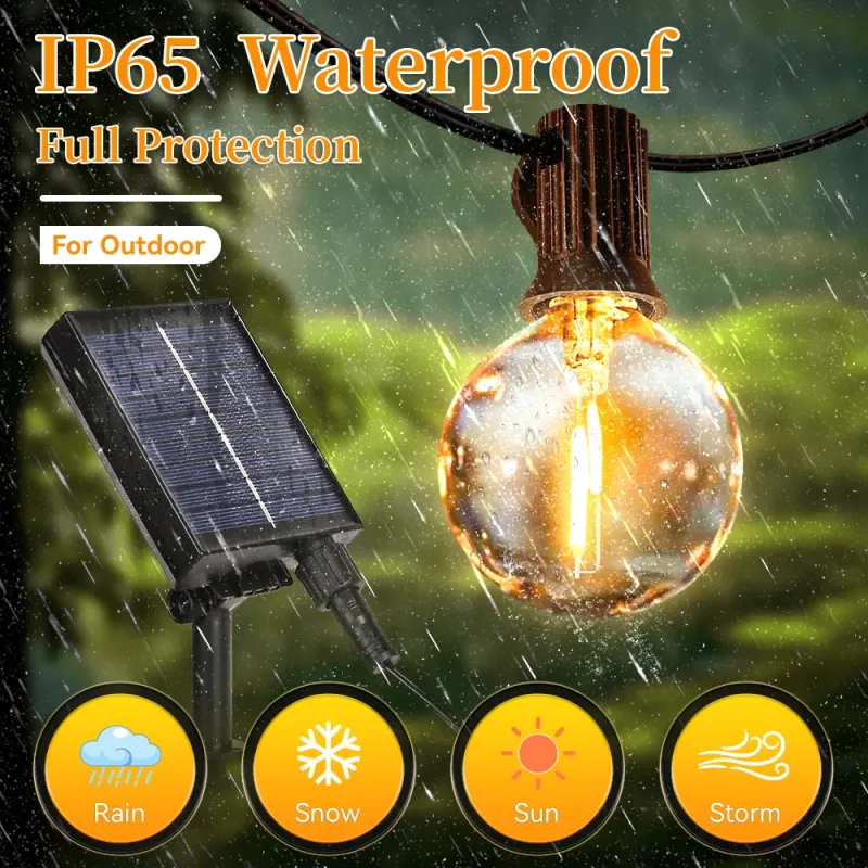 Solar Outdoor String Lights with Remote 4