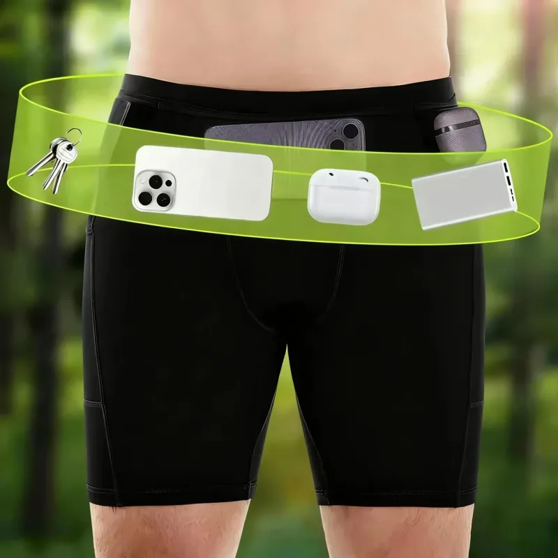 Men's 6-Pocket Compression Running Shorts 2