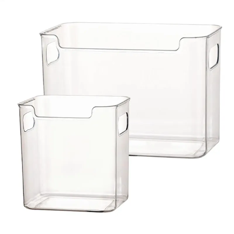 Clear Stackable Freezer Organizer Bins 1