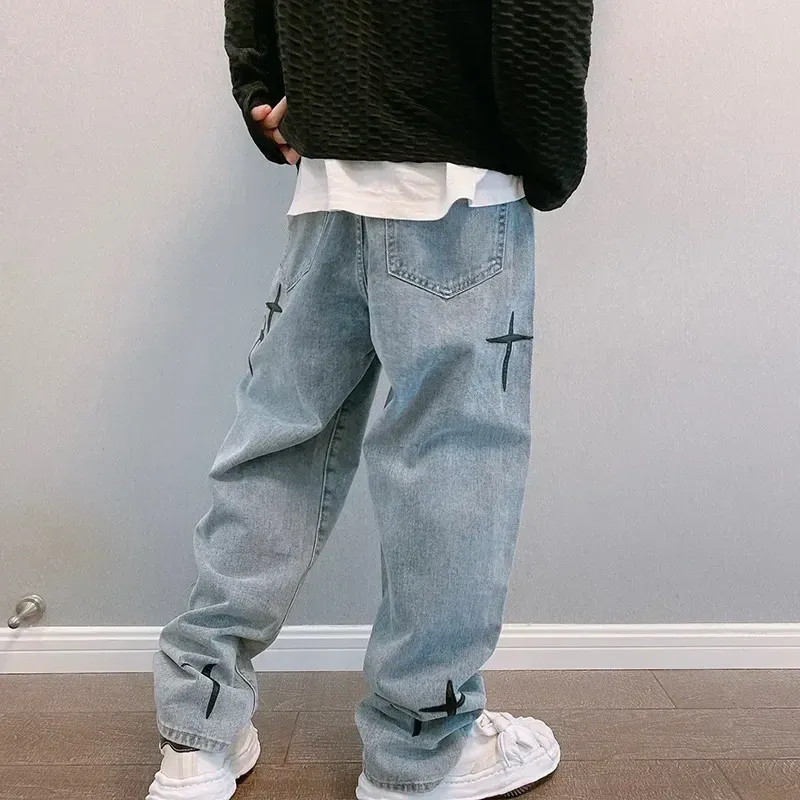 Wide Leg Cargo Jeans for Men 3