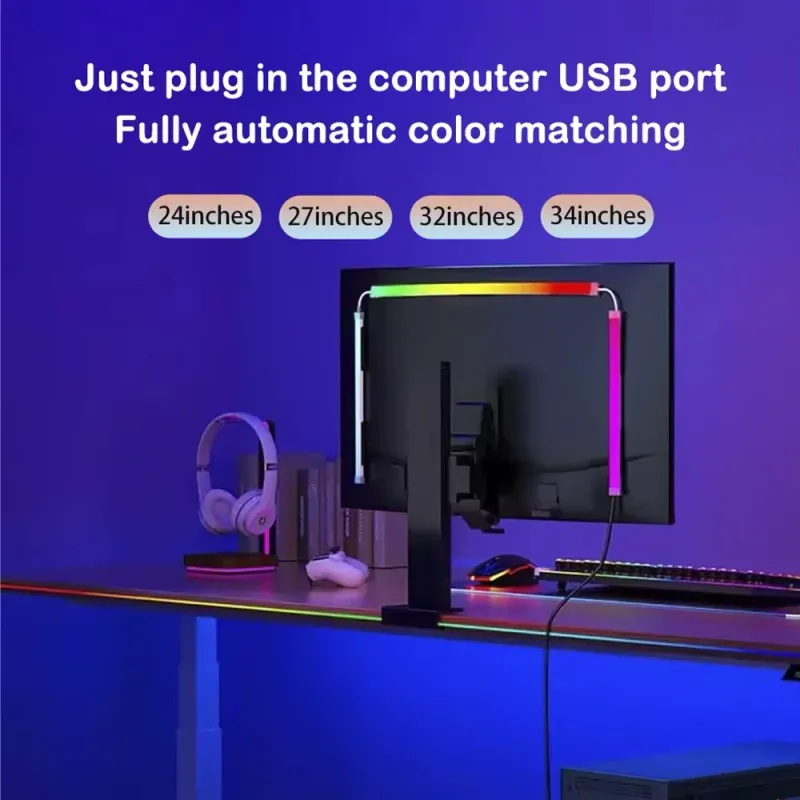 USB RGB Monitor Light Strip for Gaming 5