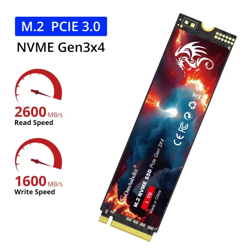 SomnAmbulist M.2 NVMe SSD 2280 PCIe 3.0 1