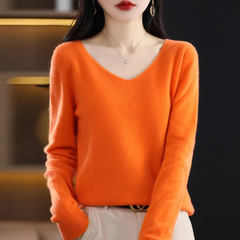 Merino Wool V-Neck Sweater 3