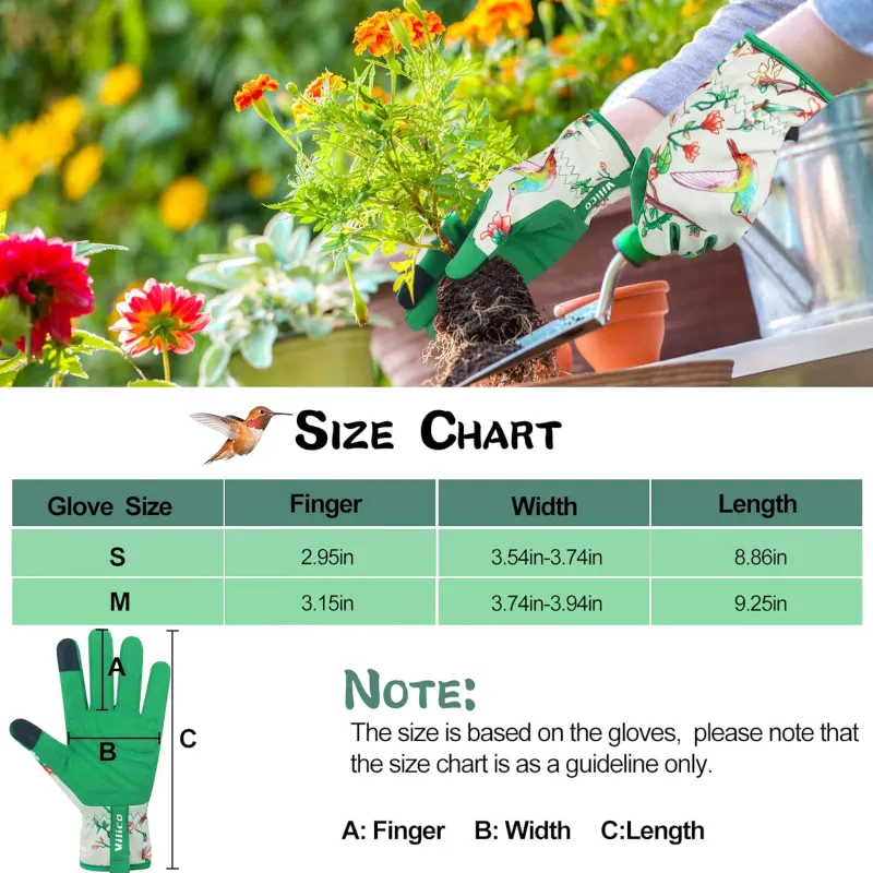 Women's Leather Gardening Gloves with Grip 6