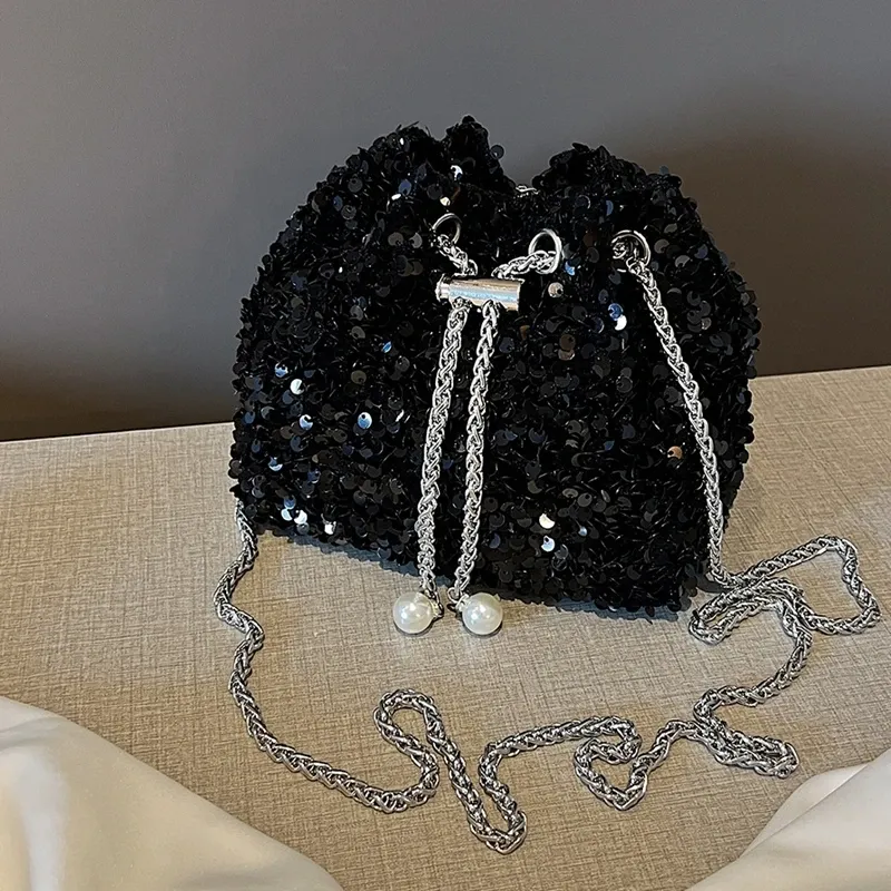 Sequin Korean Bucket Crossbody Bag 6