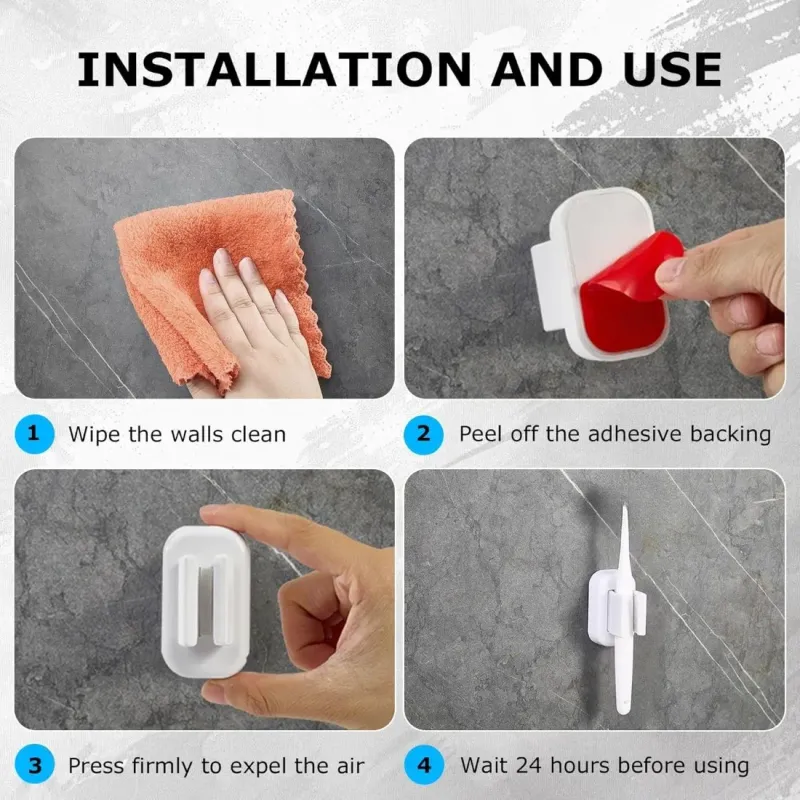 2-Pack White Toothbrush Holder 6