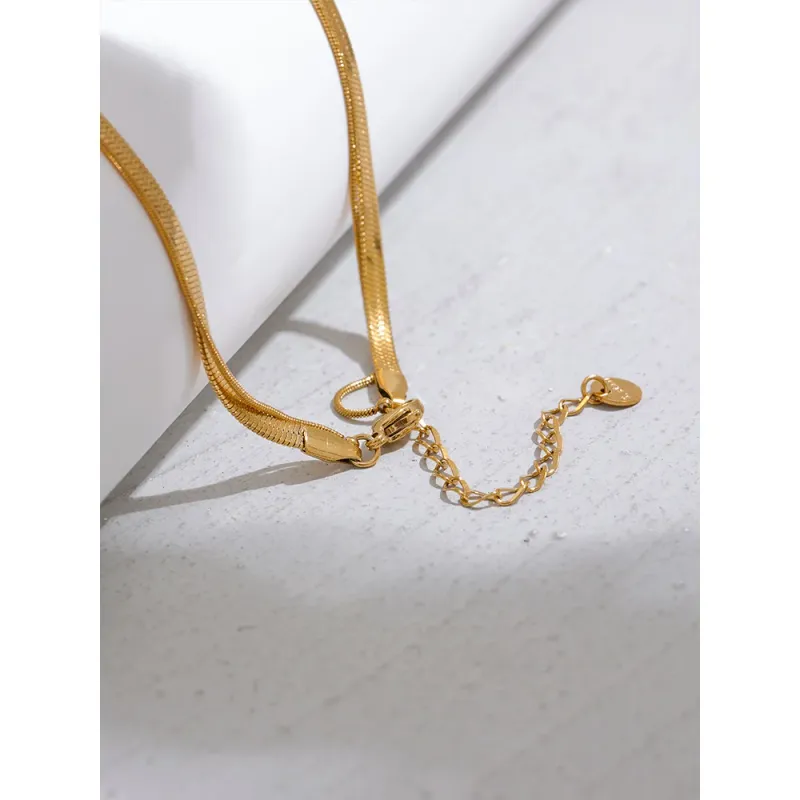 Gold Water Drop Layered Necklace 5