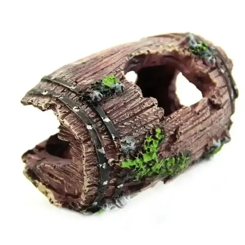 Resin Barrel Bucket Aquarium Decoration 4