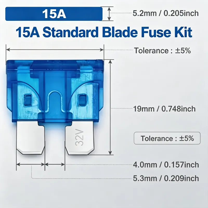 15A ATC/ATO Blade Fuse Assortment Kit 5