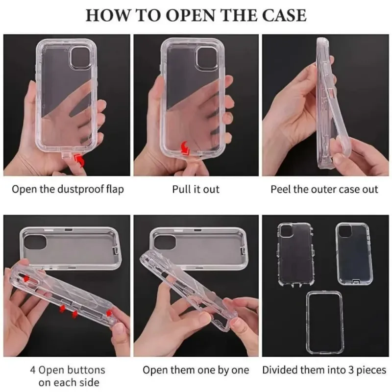 3-in-1 Rugged iPhone Case Cover 6