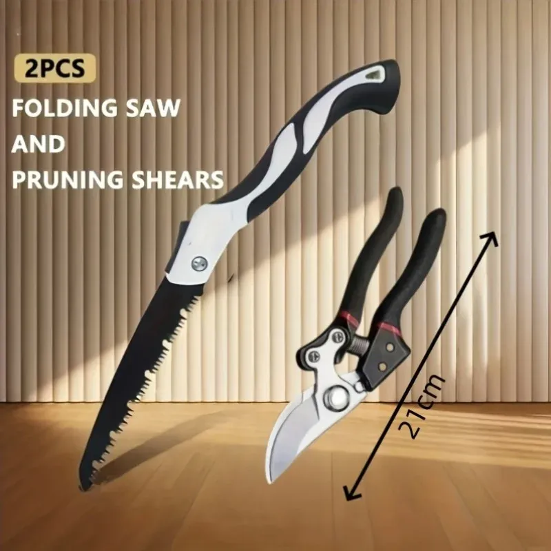 Folding Saw & Japanese Pruning Shears Set 2