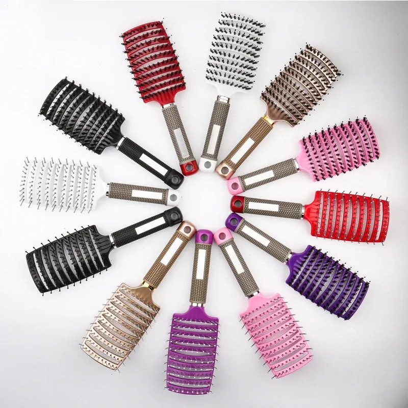 Detangling Hair Brush Bristle & Nylon Comb 2