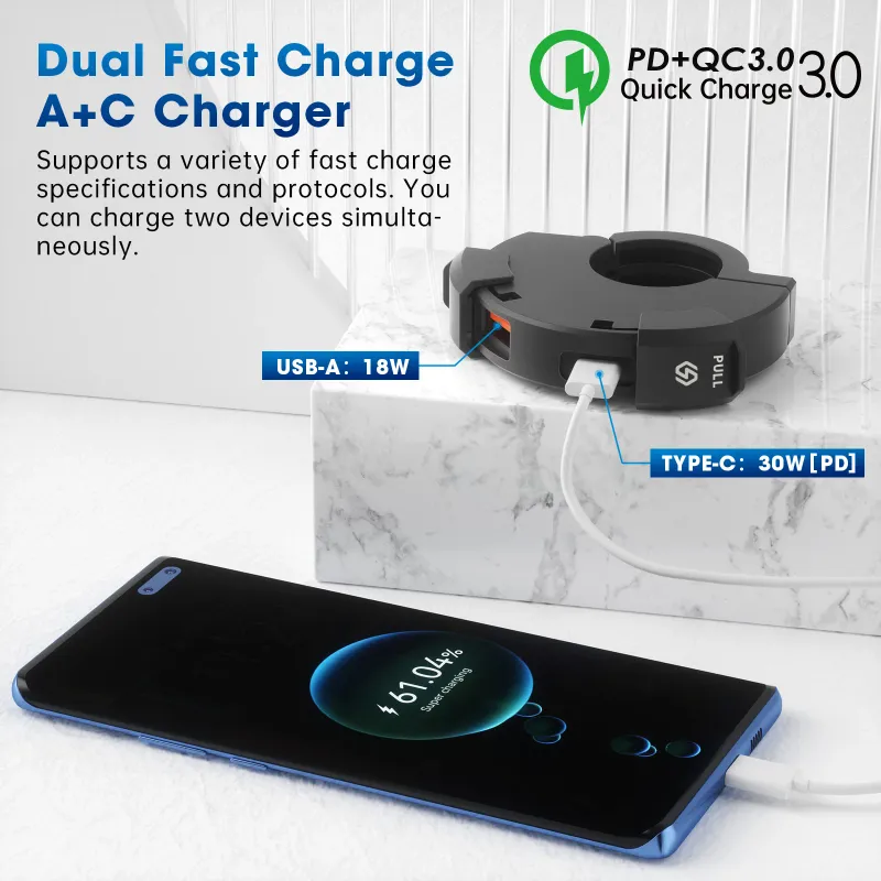 48W Motorcycle Phone Charger Mount 3