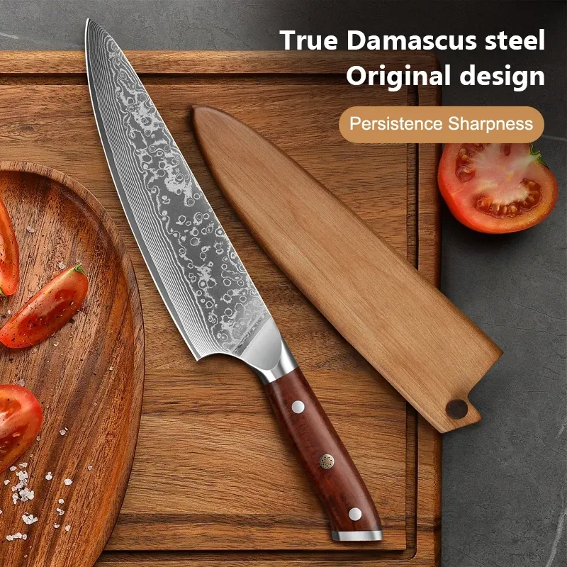 8" Japanese Damascus Chef Knife Set 1
