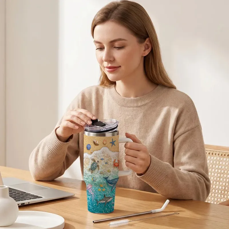 Underwater World Animals 40oz Tumbler 5