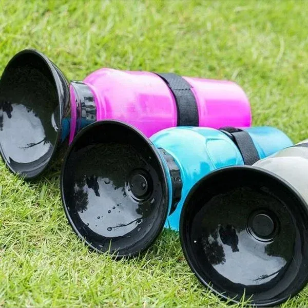 500ml Pet Travel Water Bottle Bowl 4
