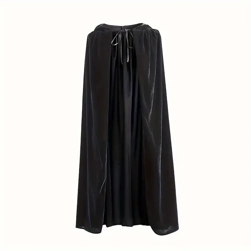Medieval Hooded Velvet Cloak Cape 2