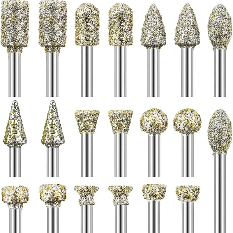 Diamond Burr Drill Bit Set for Dremel 1