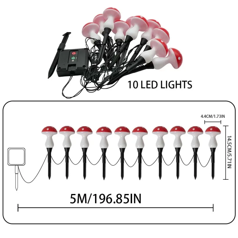 Solar Mushroom Stake Lights 6