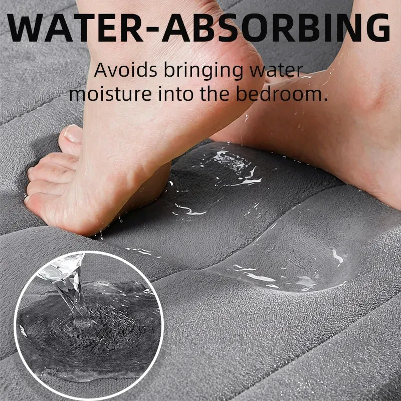 Ultra Soft Non-Slip Bath Rug Dark Gray 4