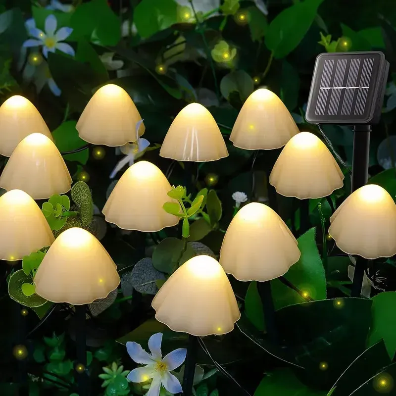 10-Pack Solar Mushroom Pathway Lights 1
