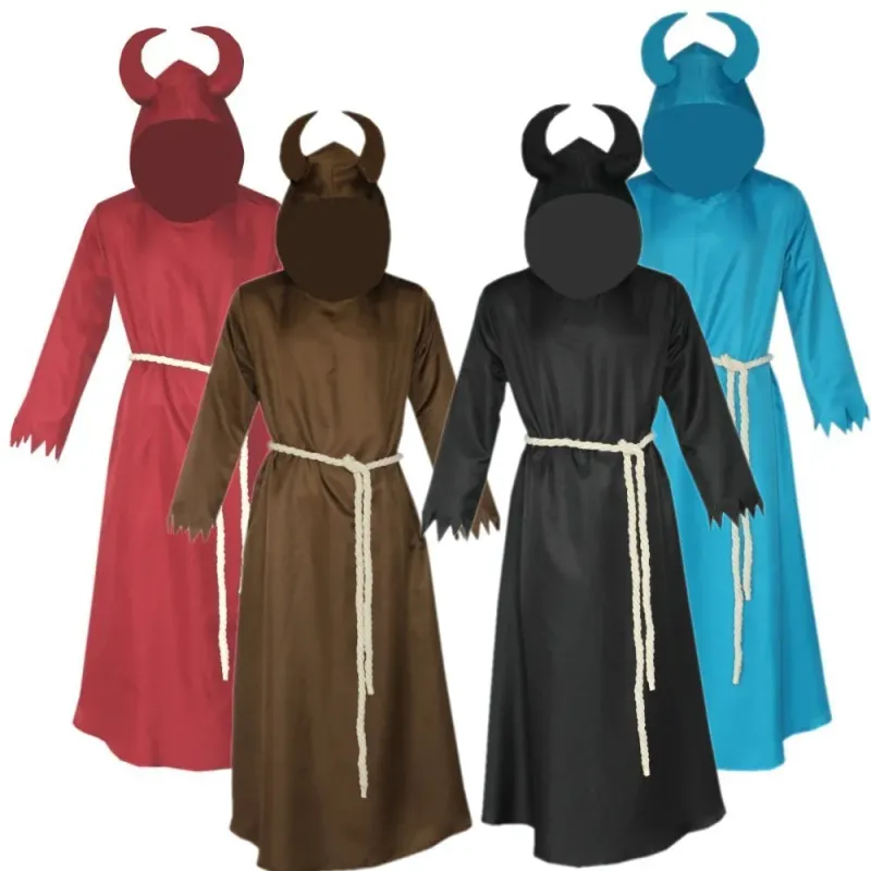 Halloween Grim Reaper Gothic Cape Costume 4