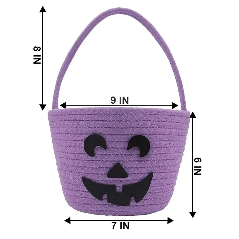 Halloween Pumpkin Candy Bucket Basket 3