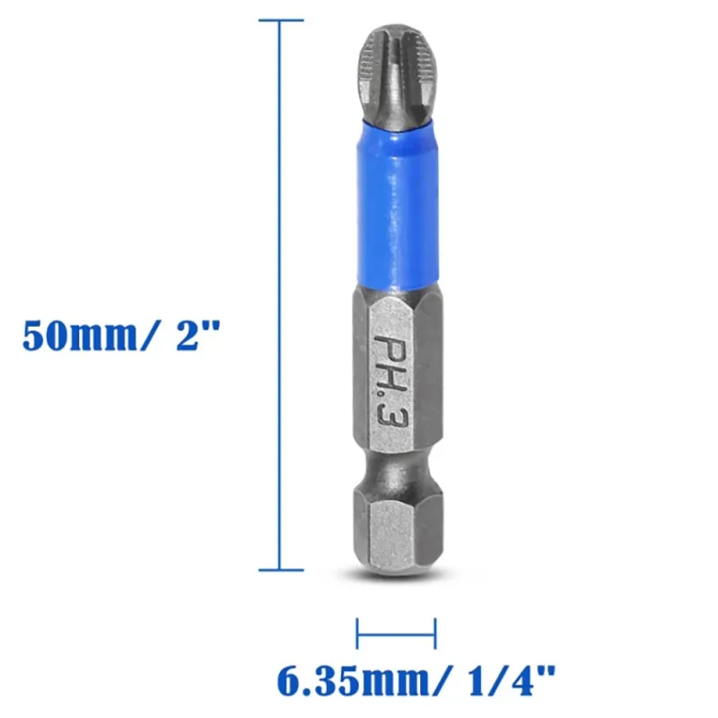 Magnetic Screwdriver Bits Set PH/PZ Hex Shank 6
