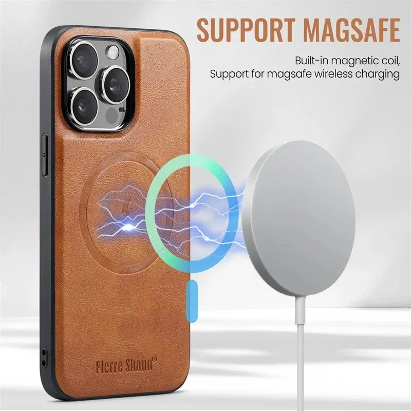 Magnetic Leather Phone Case with Wallet 4
