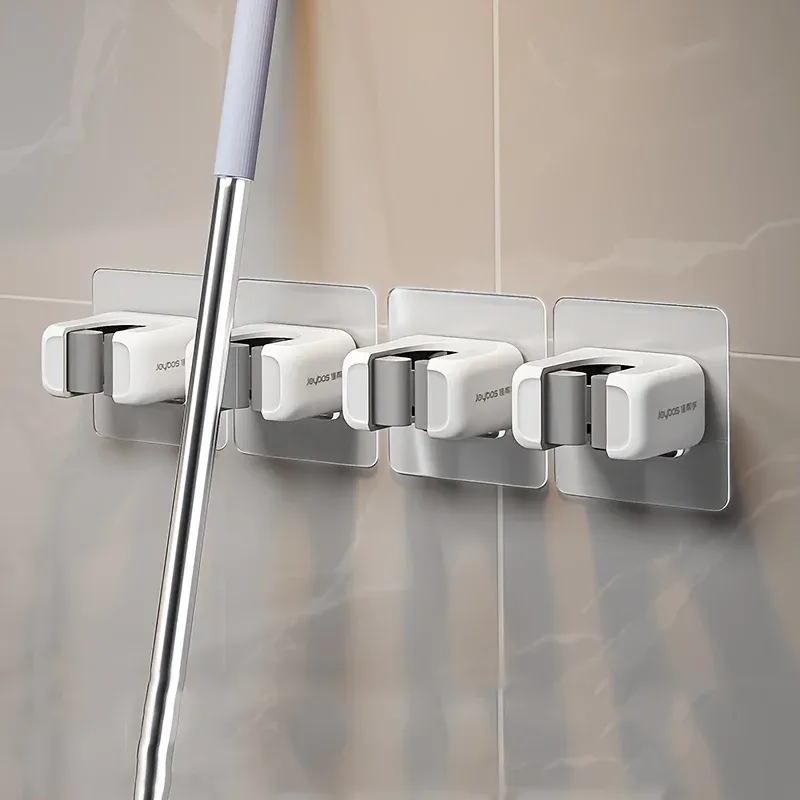 4-Pack No-Drill Mop Broom Holder 4