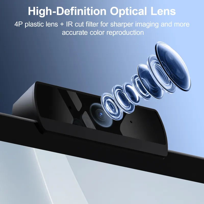 HD 1080P USB Webcam with Microphone 5