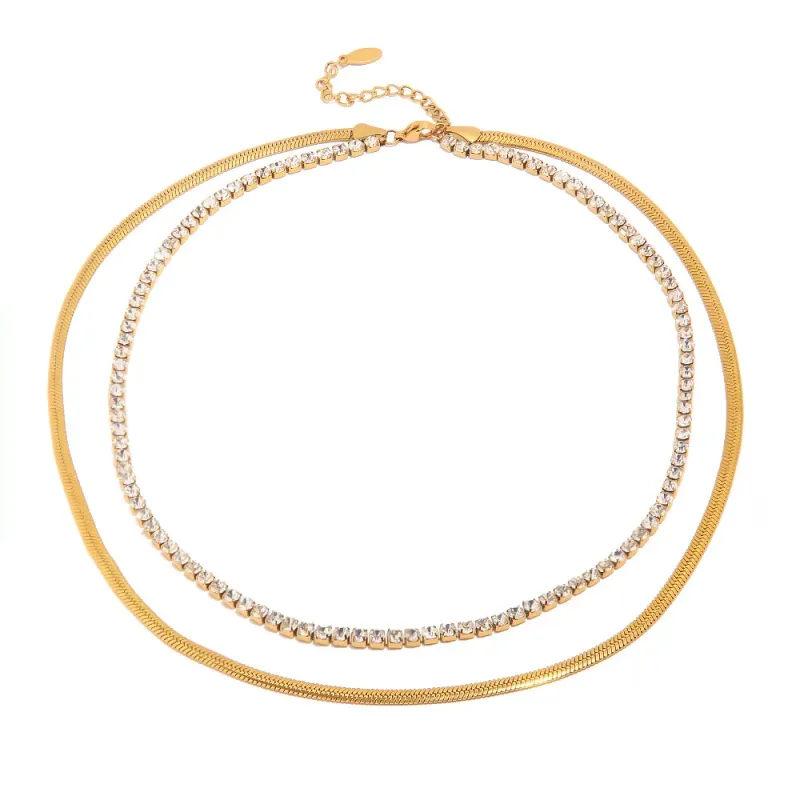 18K Gold Plated Snake Chain Necklace 2