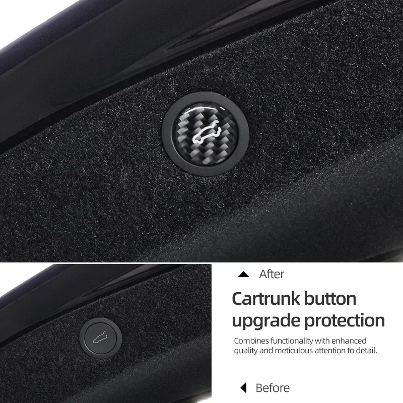 Carbon Fiber Trunk Switch Trim for Tesla 4
