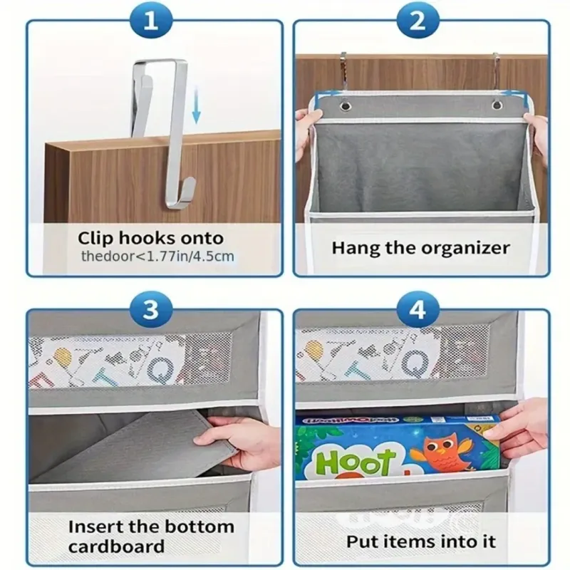 4-Pocket Over Door Hanging Organizer 3