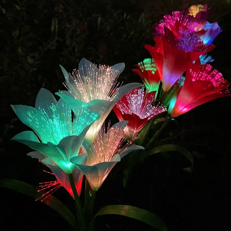 Solar Lily Flower Garden Lights 4