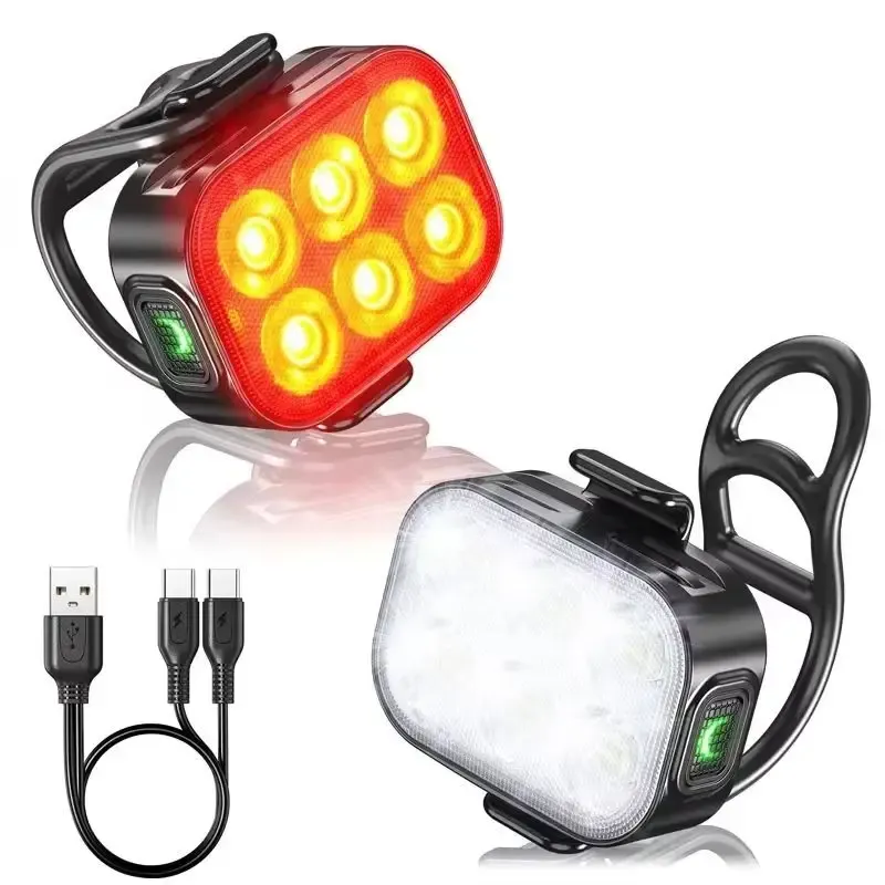 USB Rechargeable Bike Light Set 1