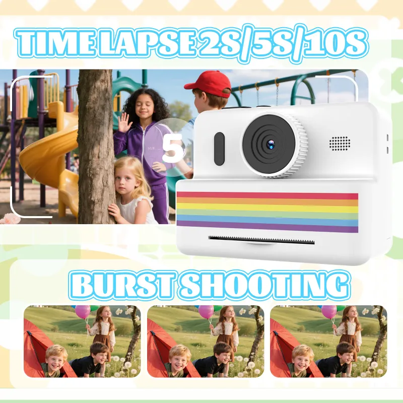 Kids Digital Camera with Mini Printer 5