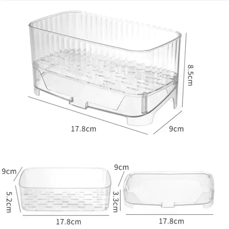 Transparent Sink Caddy Sponge Holder 5
