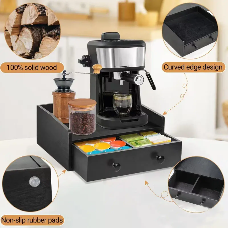 Coffee Station Organizer with Drawer 3
